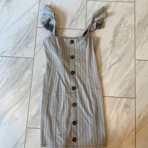 MP/C mini dress with buttons, super cute for summer, can be casual or dressy